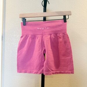 NVGTN Seamless High Waisted Biker Shorts Pink Size Small Workout Athleisure